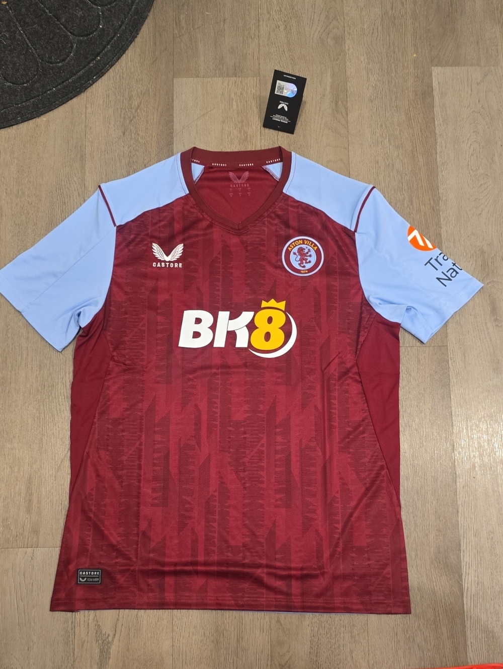 Aston Villa Men’s Home Jersey - Claret with Sky Blue Sleeves
